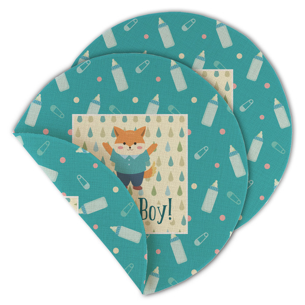 Baby Shower Round Linen Placemats - MAIN (Double-Sided)