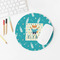 Baby Shower Round Mousepad - LIFESTYLE 2