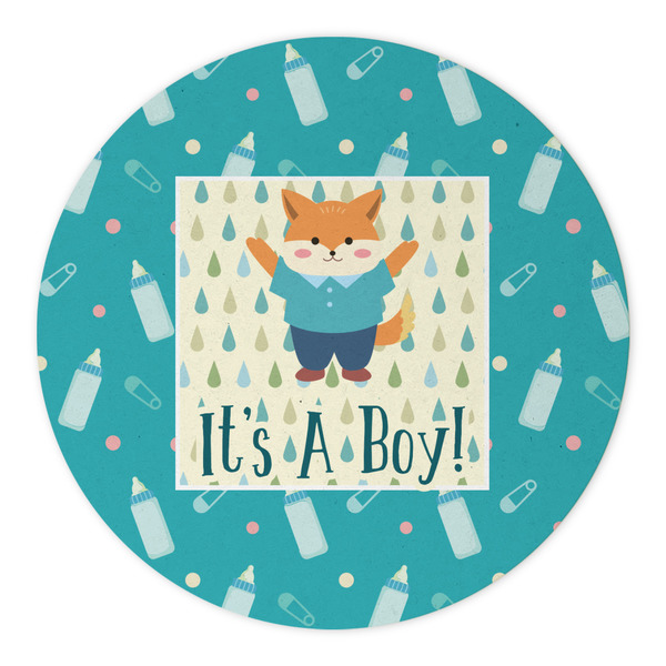 Baby Shower Round Paper Coaster - Approval
