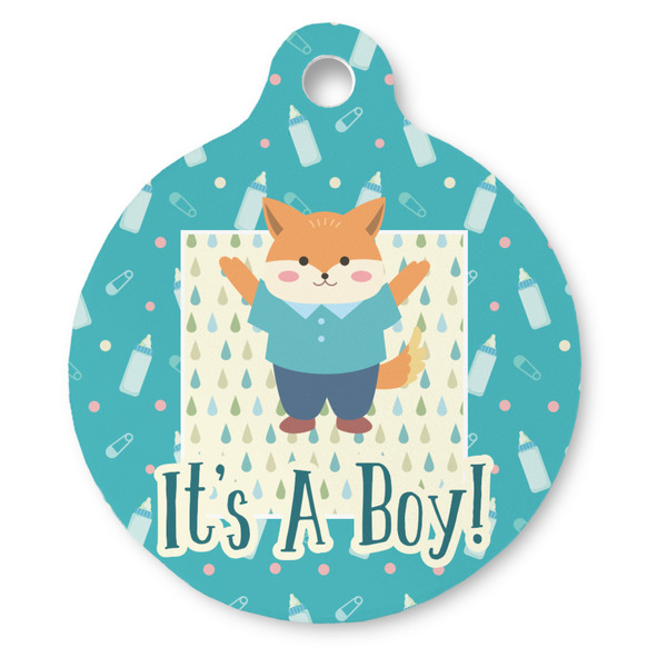 Custom Baby Shower Round Pet ID Tag
