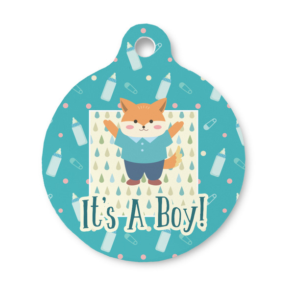Custom Baby Shower Round Pet ID Tag - Small