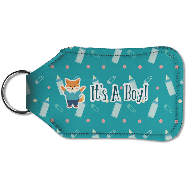 Baby Shower Sanitizer Holder Keychain - Small (Back)