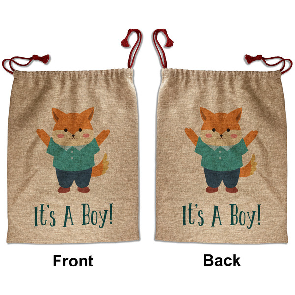 Baby Shower Santa Bag - Front and Back