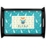 Baby Shower Black Wooden Tray - Small (Personalized)