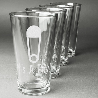 Baby Shower Pint Glasses - Engraved (Set of 4)
