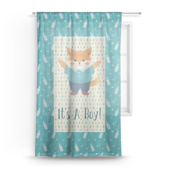 Custom Baby Shower Sheer Curtain - 50"x84" (Personalized)