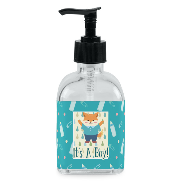 Custom Baby Shower Glass Soap & Lotion Bottle - Single Bottle