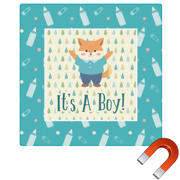 Custom Baby Shower Square Car Magnet - 6" (Personalized)