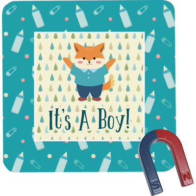 Baby Shower Square Fridge Magnet (Personalized)