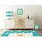 Baby Shower Square Wall Decal Wooden Desk