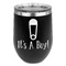 Baby Shower Stainless Wine Tumblers - Black - Single Sided - Front