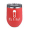 Baby Shower Stainless Wine Tumblers - Coral - Double Sided - Front