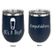Baby Shower Stainless Wine Tumblers - Navy - Double Sided - Approval