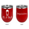 Baby Shower Stainless Wine Tumblers - Red - Double Sided - Approval