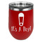 Baby Shower Stainless Wine Tumblers - Red - Double Sided - Front