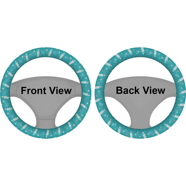 Baby Shower Steering Wheel Cover- Front and Back