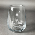 Baby Shower Stemless Wine Glass - Engraved