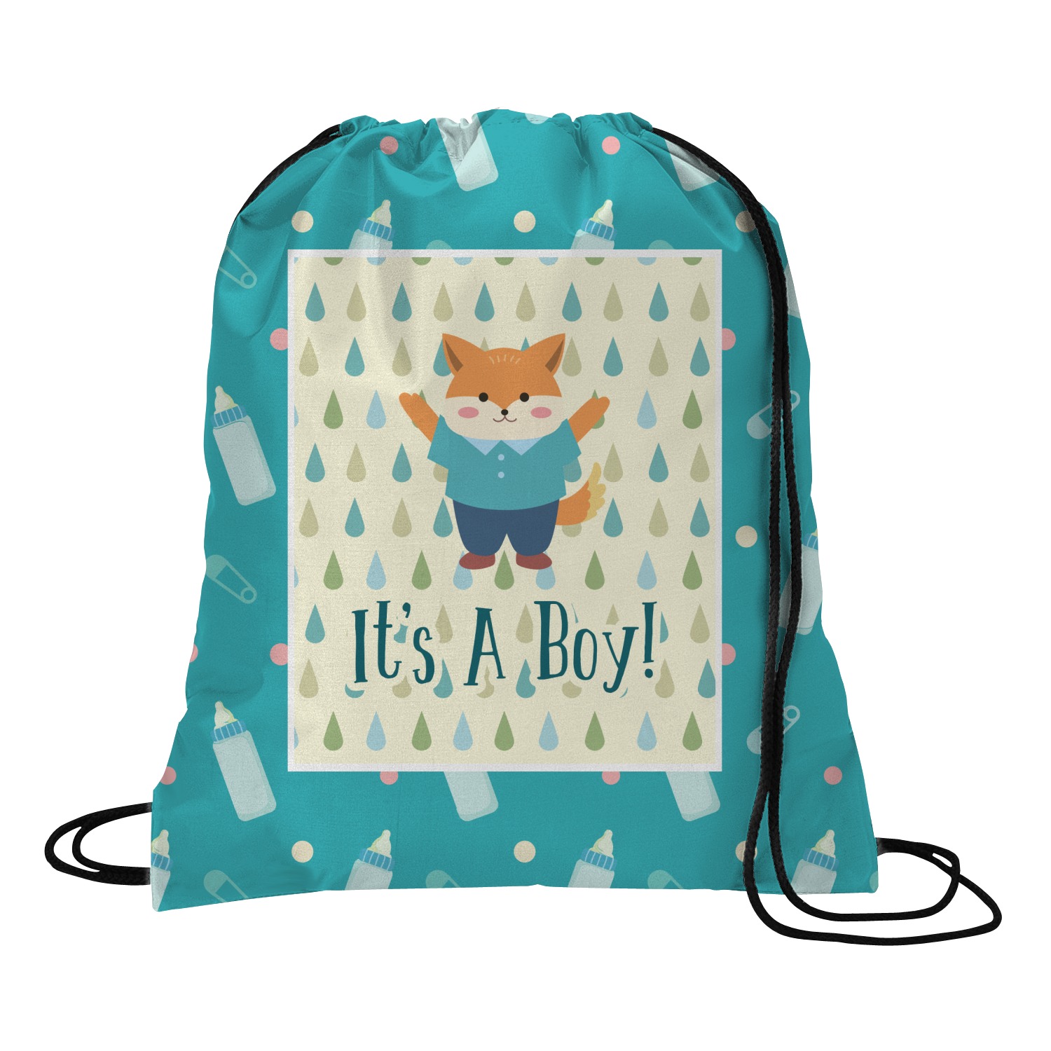 Custom Baby Shower Drawstring Backpack (Personalized)