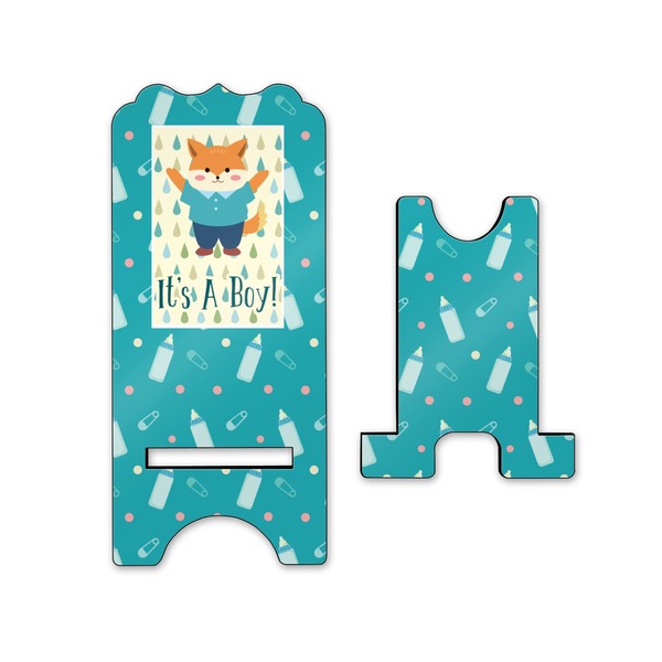 Baby Shower Stylized Phone Stand - Front & Back - Small