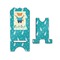 Baby Shower Stylized Phone Stand - Front & Back - Small