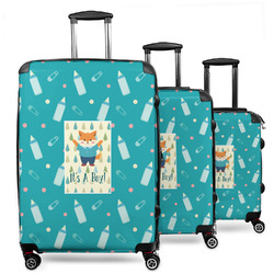 Baby Shower 3 Piece Luggage Set - 20" Carry On, 24" Medium Checked, 28" Large Checked