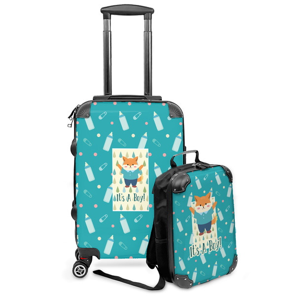 Custom Baby Shower Kids 2-Piece Luggage Set - Suitcase & Backpack