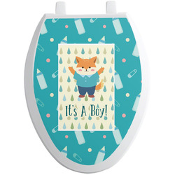 Baby Shower Toilet Seat Decal - Elongated (Personalized)