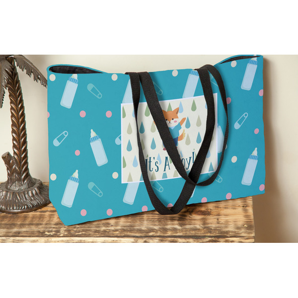 Baby Shower Tote w/Black Handles - Lifestyle View