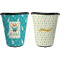 Baby Shower Trash Can Black - Front and Back - Apvl
