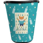 Baby Shower Waste Basket - Single Sided (Black) (Personalized)