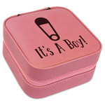 Baby Shower Travel Jewelry Boxes - Pink Leather