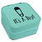 Baby Shower Travel Jewelry Boxes - Leatherette - Teal - Angled View