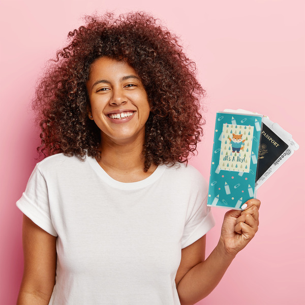 Baby Shower Vinyl Document Holder - LIFESTYLE