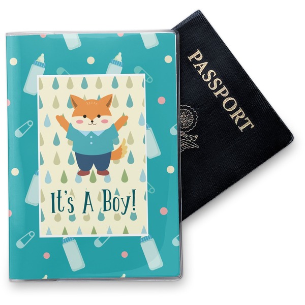 Custom Baby Shower Vinyl Passport Holder (Personalized)