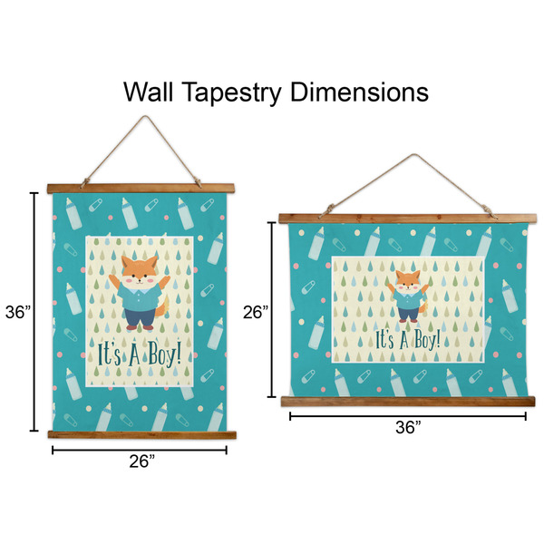 Baby Shower Wall Hanging Tapestries - Parent/Sizing