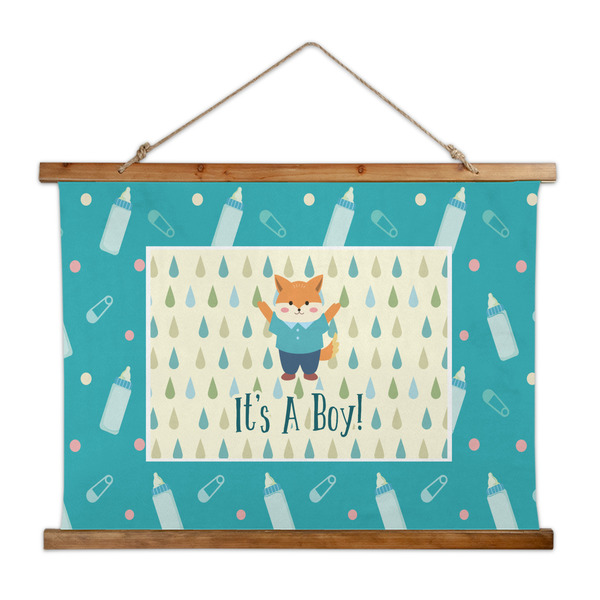 Custom Baby Shower Wall Hanging Tapestry - Wide