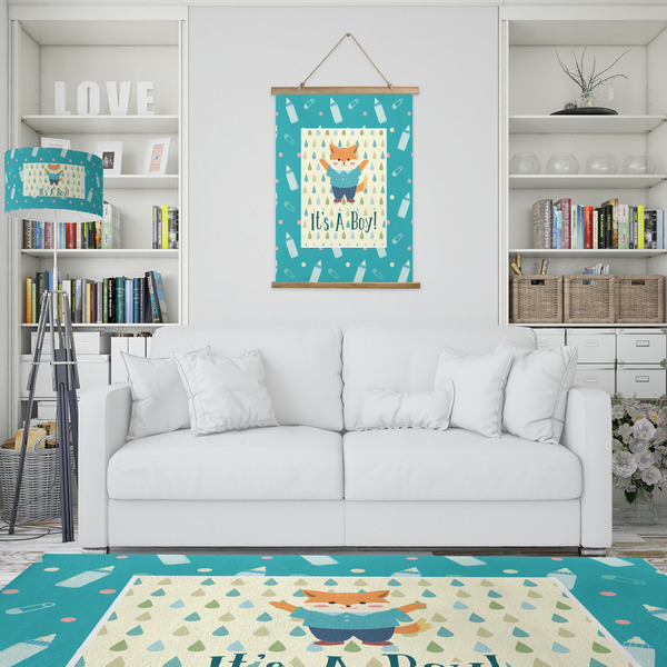 Baby Shower Wall Hanging Tapestry - Portrait - IN CONTEXT