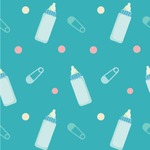 Baby Shower Wallpaper & Surface Covering (Water Activated 24"x 24" Sample)