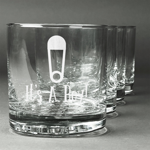 Custom Baby Shower Whiskey Glasses (Set of 4) (Personalized)