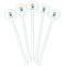 Baby Shower White Plastic 5.5" Stir Stick - Fan View