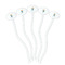 Baby Shower White Plastic 7" Stir Stick - Oval - Fan