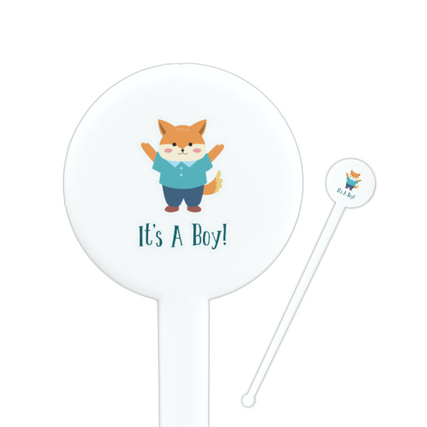 Custom Baby Shower Round Plastic Stir Sticks