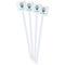 Baby Shower White Plastic Stir Stick - Single Sided - Square - Front