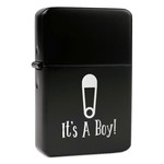 Baby Shower Windproof Lighter - Black - Double Sided