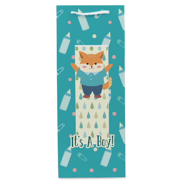 Baby Shower Wine Gift Bag - Matte - Front