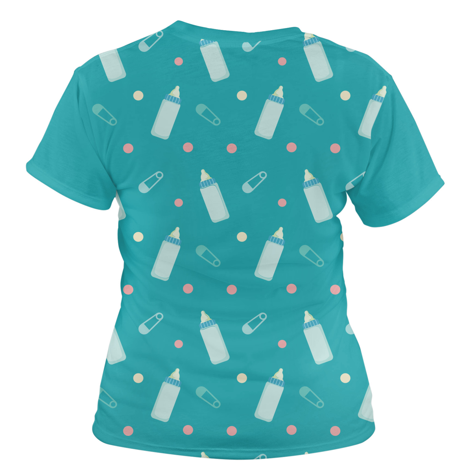 Baby Shower Women's Crew TShirt Large (Personalized) YouCustomizeIt