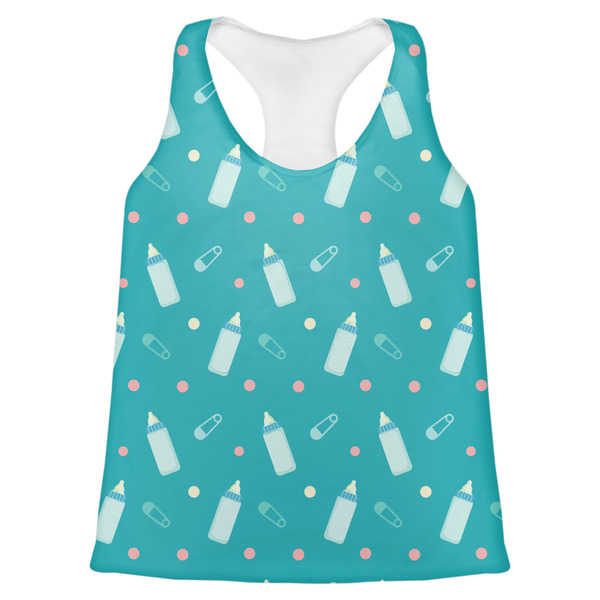 Custom Baby Shower Womens Racerback Tank Top - X Small