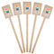 Baby Shower Wooden 6.25" Stir Stick - Rectangular - Fan View