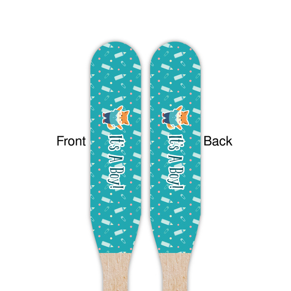 Baby Shower Wooden Food Pick - Paddle - Double Sided - Front & Back