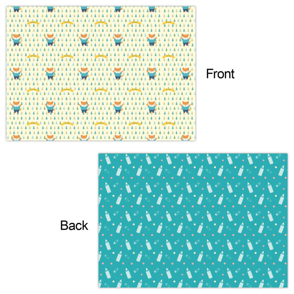 Baby Shower Wrapping Paper Sheet - Double Sided - Front & Back